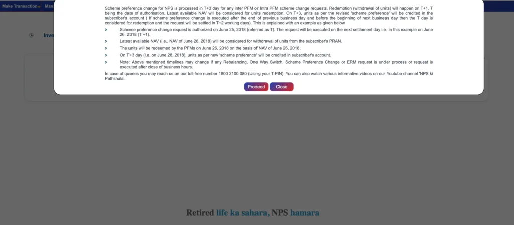 NPS Investment Choice Request Online 1